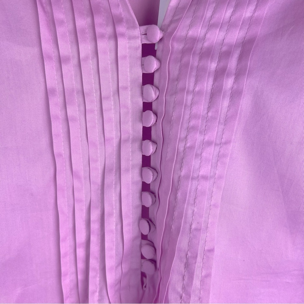 Harshman | Nagisa Ruffle Cuff Pin Tuck Popover Shirt Orchid | 2X - Picture 9 of 14